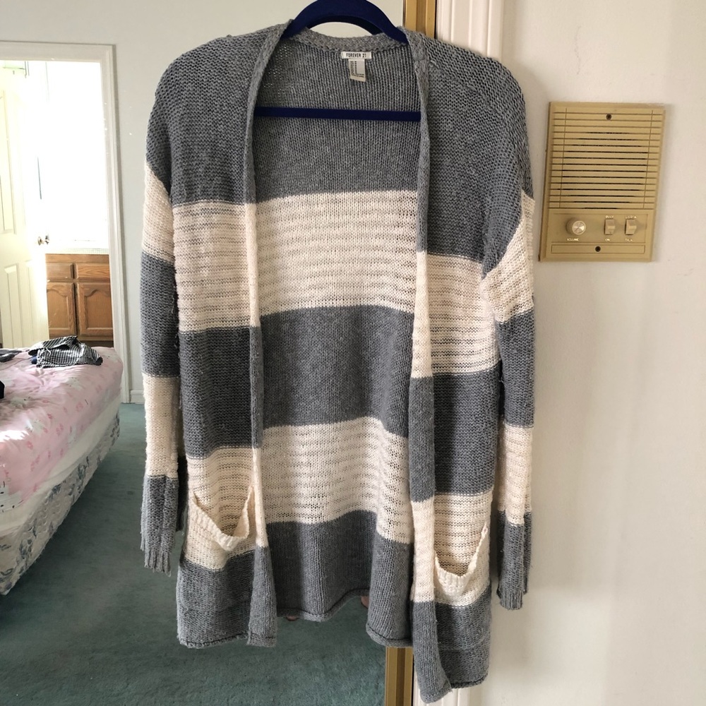 Forever 21 Striped Cardigan